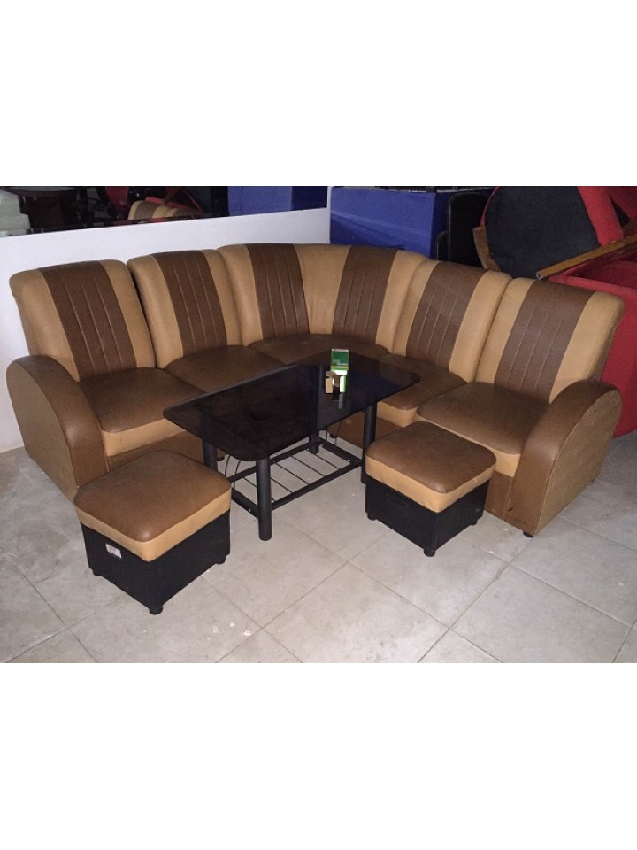 Thanh Lý Bộ Sofa Góc Simily Nâu 1m5